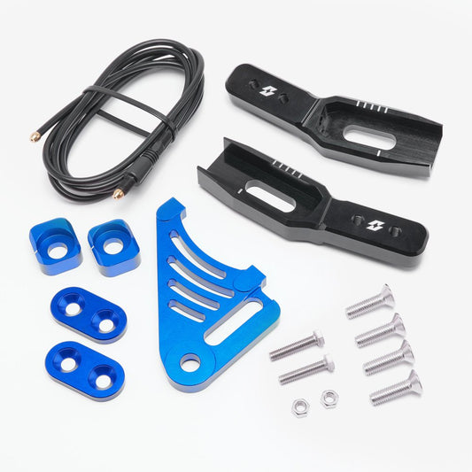 Full-E Charged Rear Swing Arm Extension And Brake Hose Blue