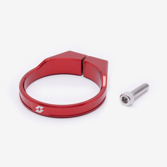 Full-E Charged Steering Tube Riser Reinforcing Clamp Red