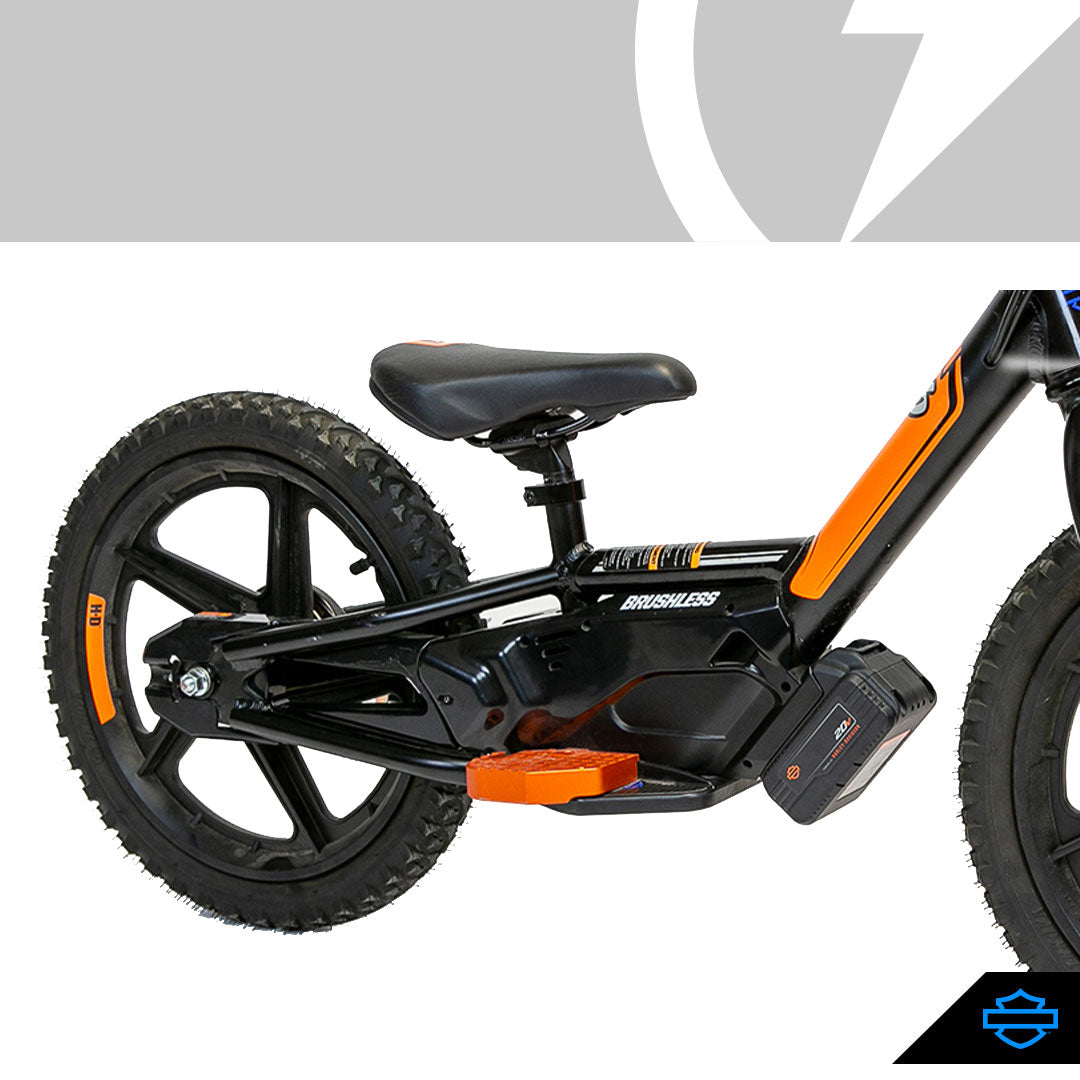 STACYC EXTENDED FOOTREST - ORANGE 12/16EDRIVE