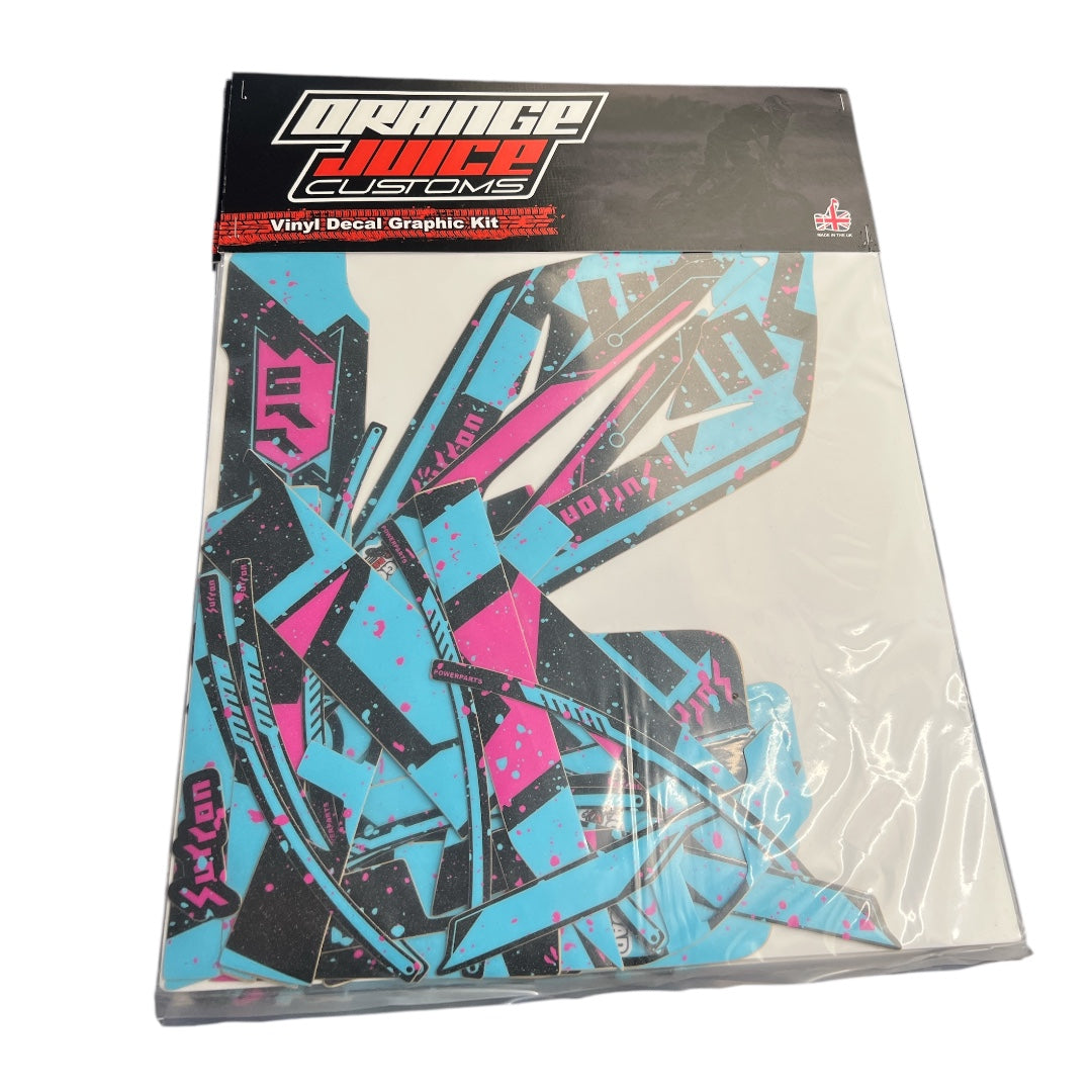 SUR RON SPLATTER CYAN/PINK/BLACK Graphics Kits