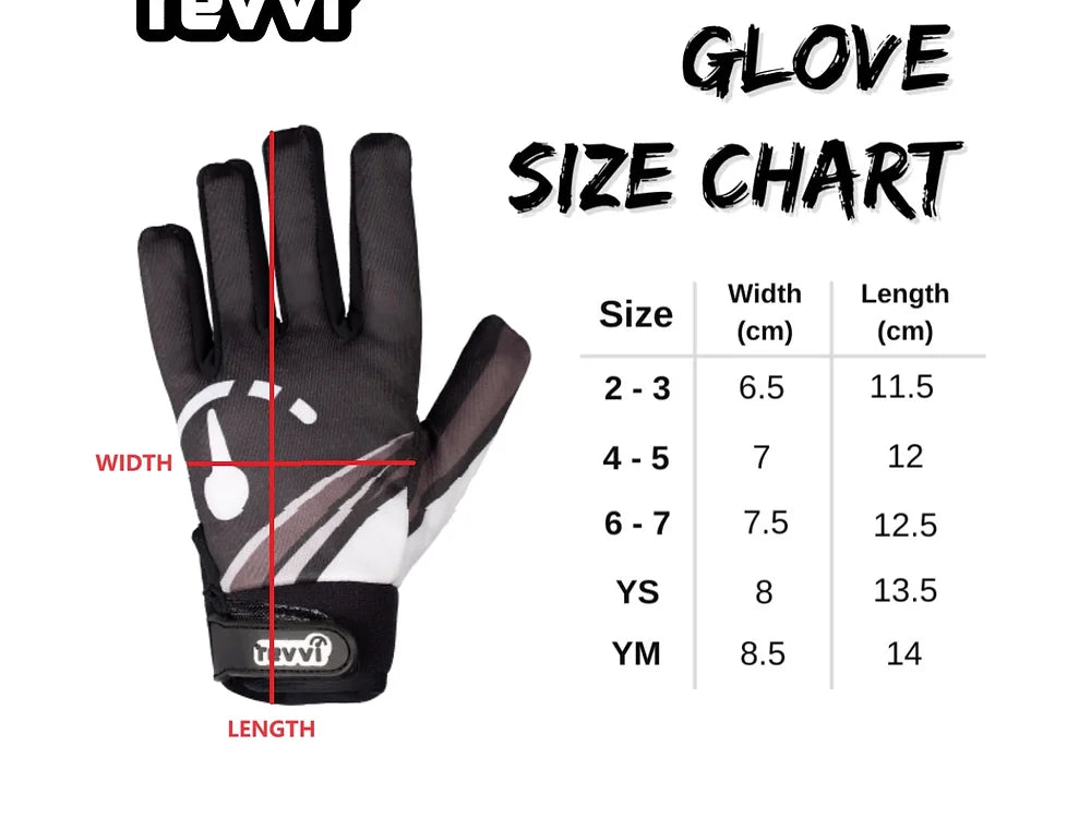 KIDS BIKE GLOVE FULL FINGER (REVVI) - Go Off Road Barnsley