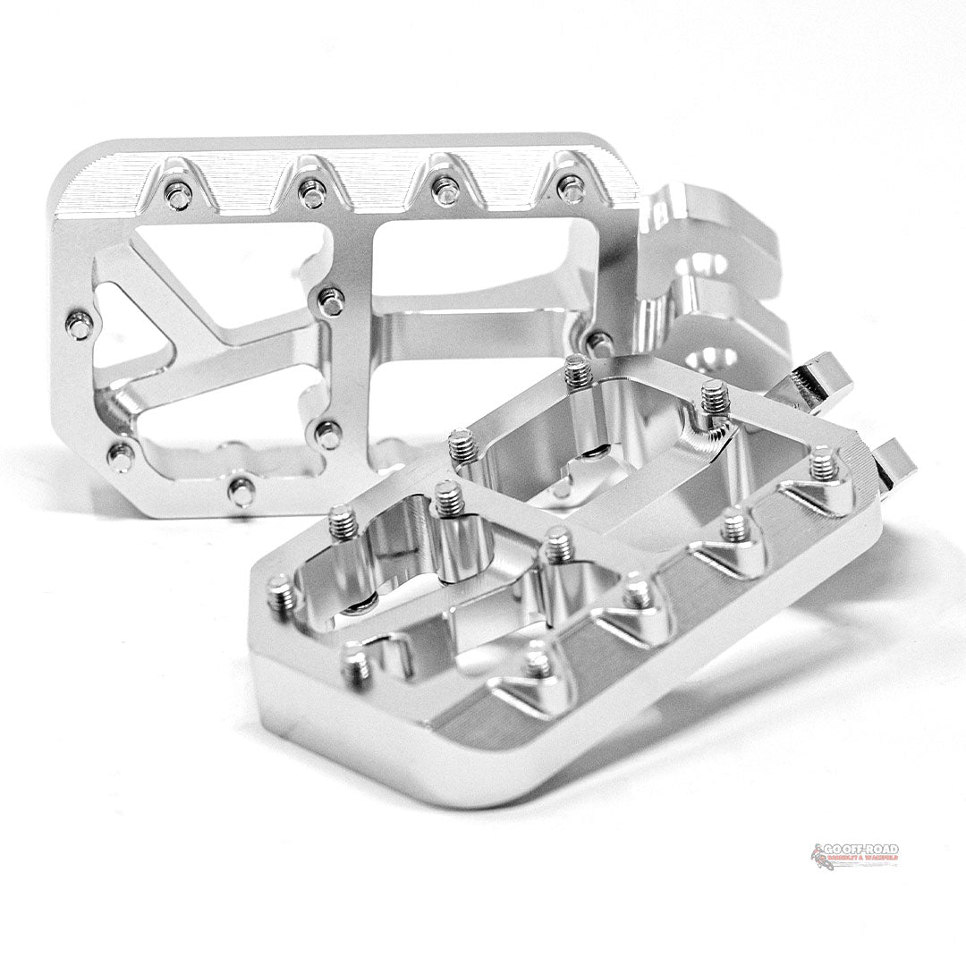 Aftermarket Wide Silver Foot Pegs For SUR RON Light Bee