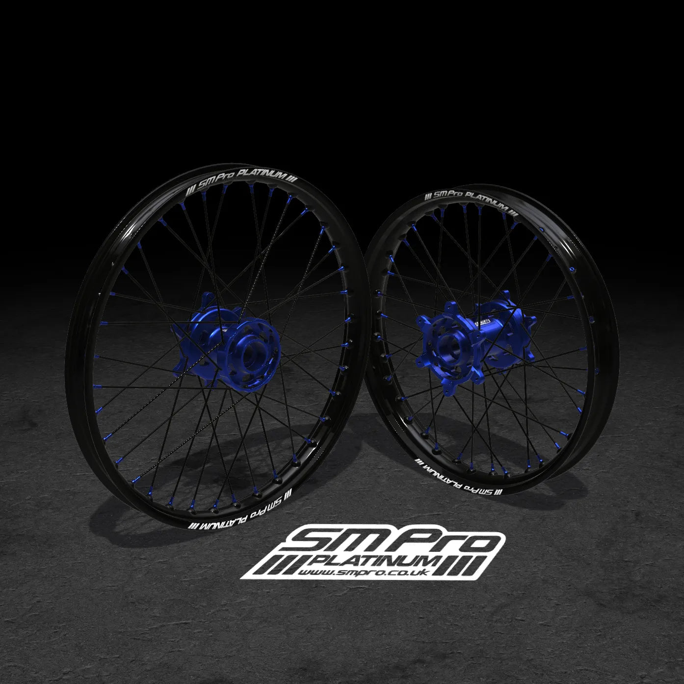 SM PRO SUR RON WHEEL SET 19/19" STANDARD BLUE/BLUE/BLACK COMBO - Go Off Road Barnsley