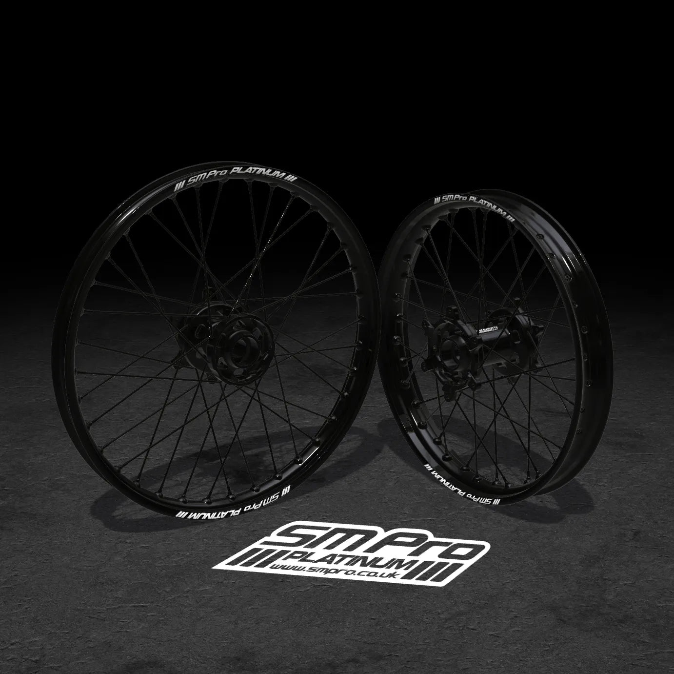 SM PRO STARK VARG MX/ENDURO WHEEL SET 21/19" BLACK WHEEL SET - Go Off Road Barnsley