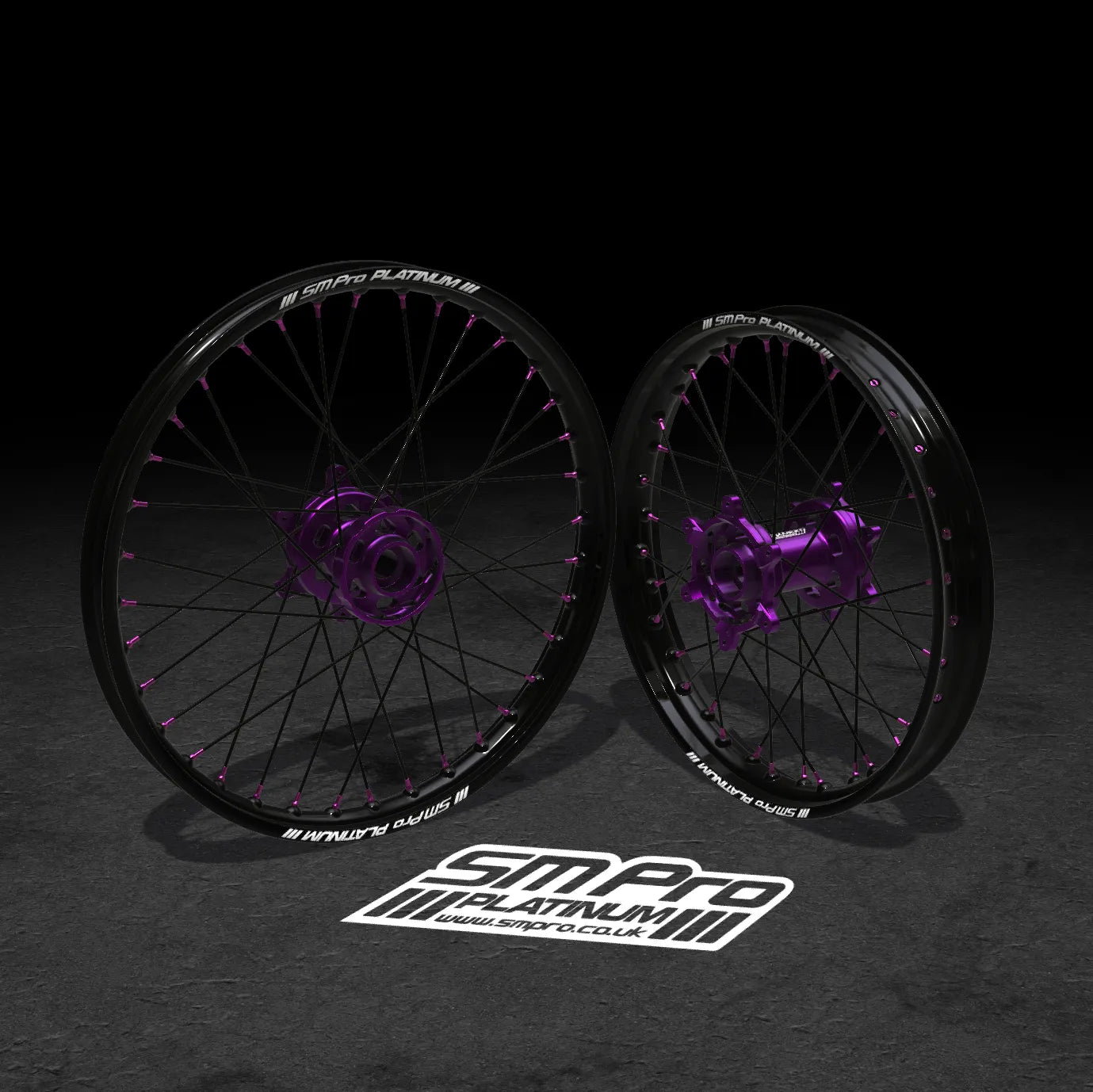 SM PRO STARK VARG MX/ENDURO WHEEL SET 21/19" PURPLE/BLACK WHEEL SET - Go Off Road Barnsley