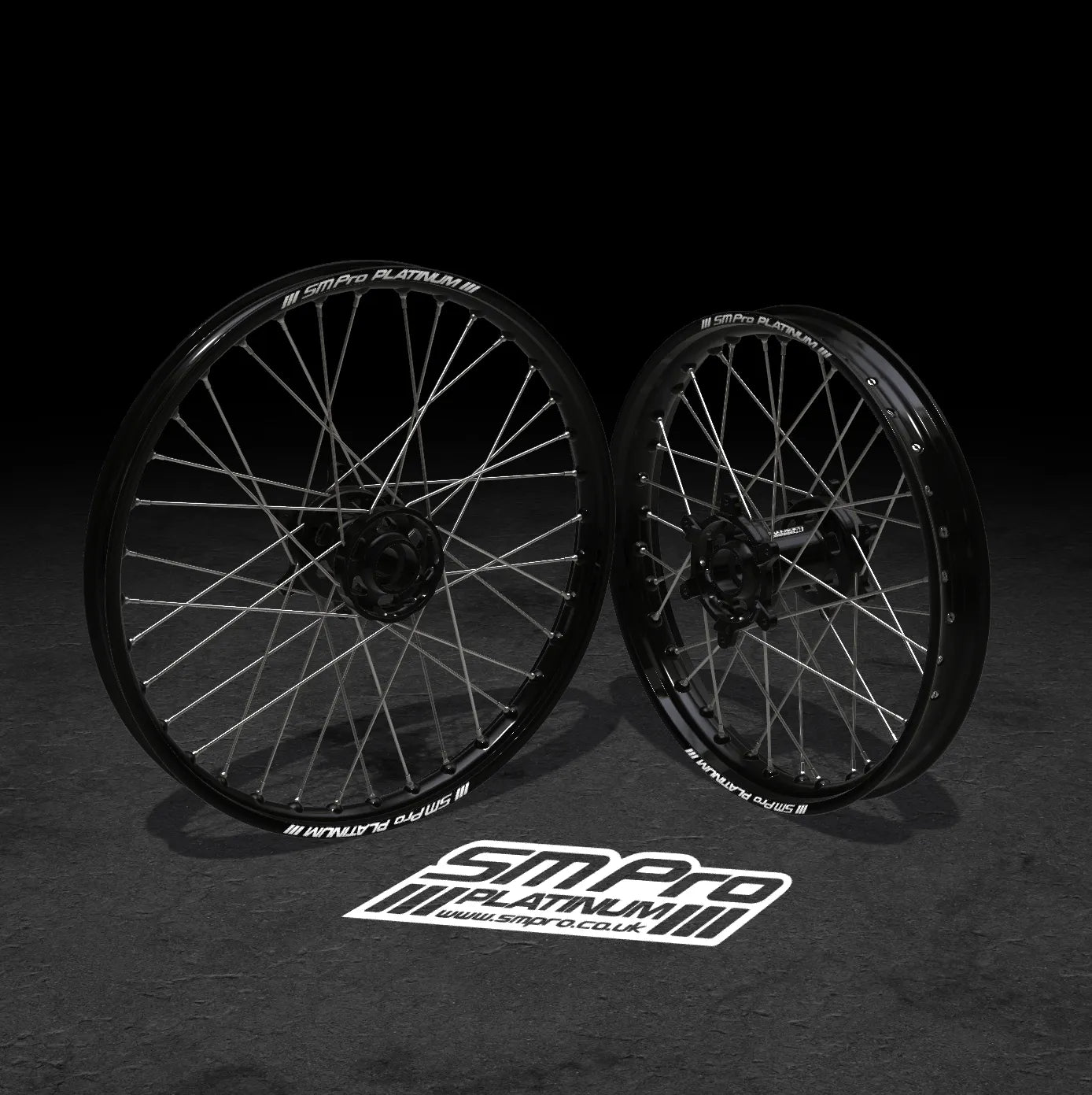 SM PRO STARK VARG MX/ENDURO WHEEL SET 21/19" BLACK/SILVER WHEEL SET - Go Off Road Barnsley