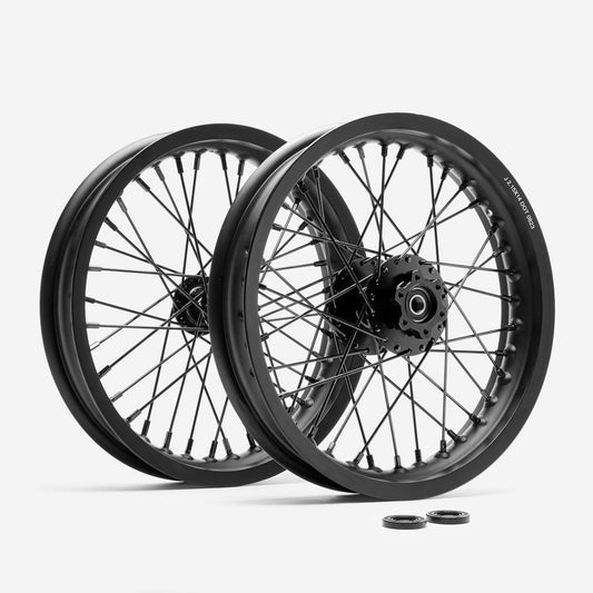 Full-E Charged Front and Rear Black Wheel Set 14 x 2.15inch