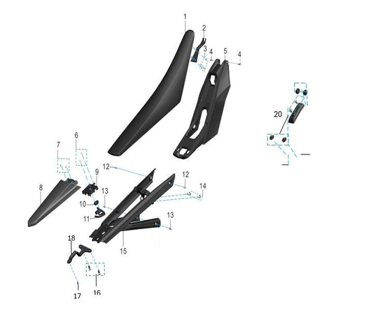 Talaria Komodo Right Side Panel White