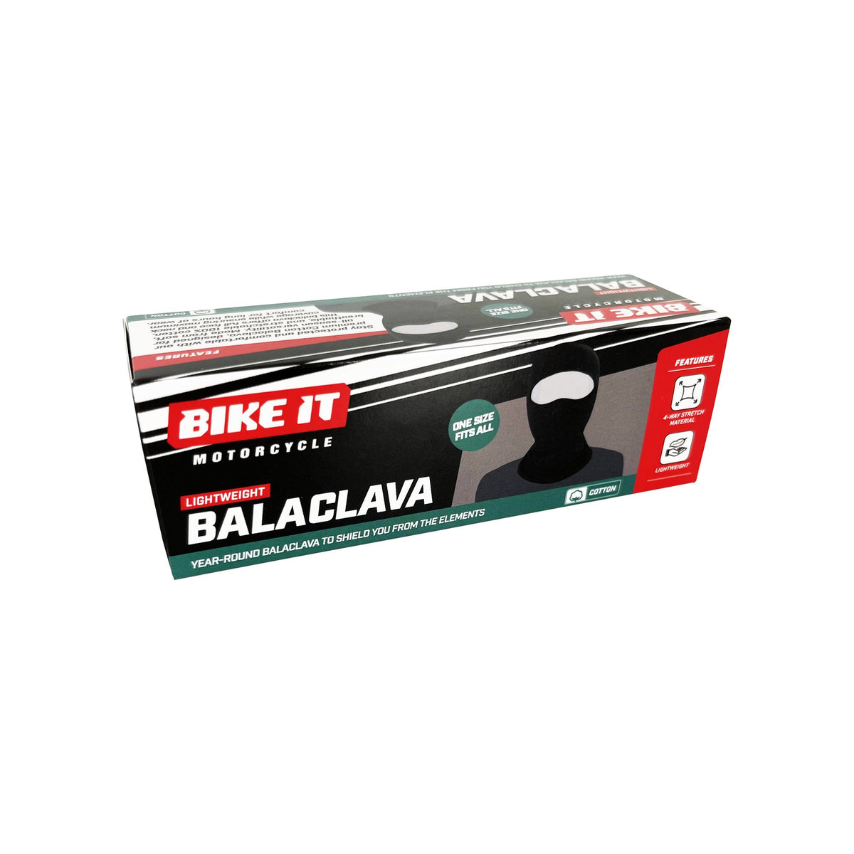 Bike It Black Cotton Balaclava
