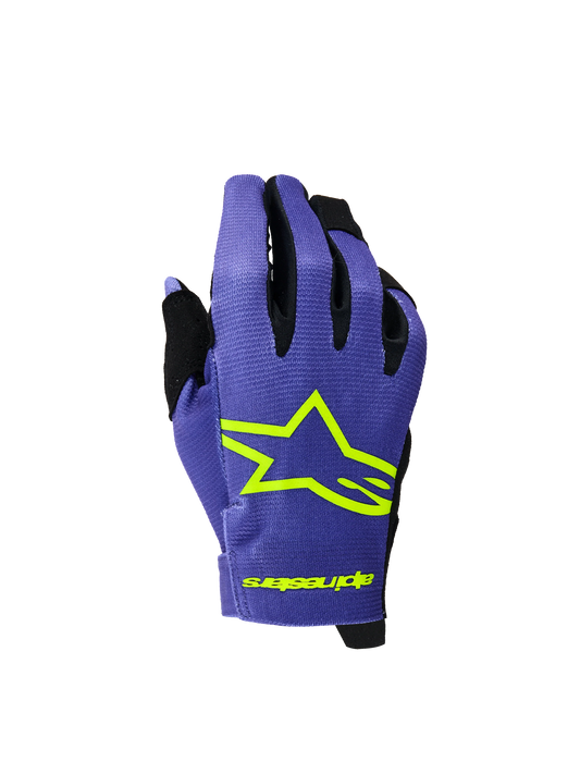 ALPINESTARS 2026 Youth Radar Gloves Purple Yellow Fluo