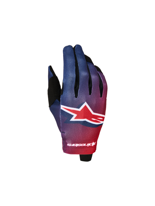 ALPINESTARS 2027 Youth Radar Gloves Fire Red Deep Blue