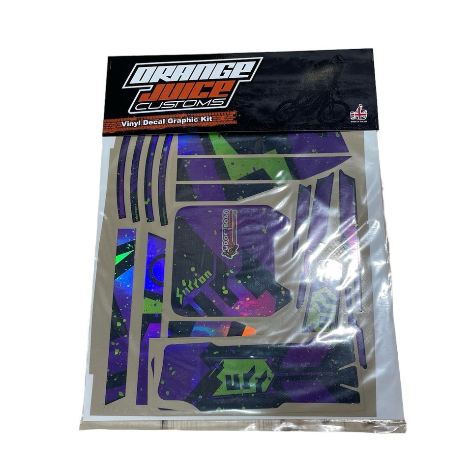 SUR RON OEM GRAPHICS KIT - PURPLE/GREEN SPLATTER HOLOGRAPHIC