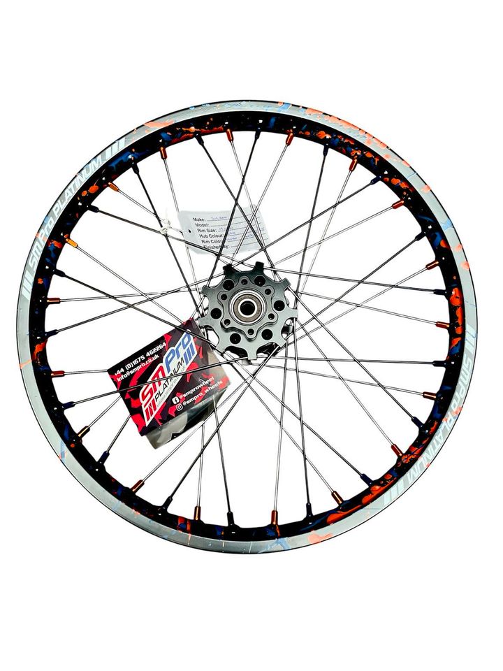 SM PRO SUR RON WHEEL SET 19/19" SPLATTERKOTE BLUE/ORANGE COMBO