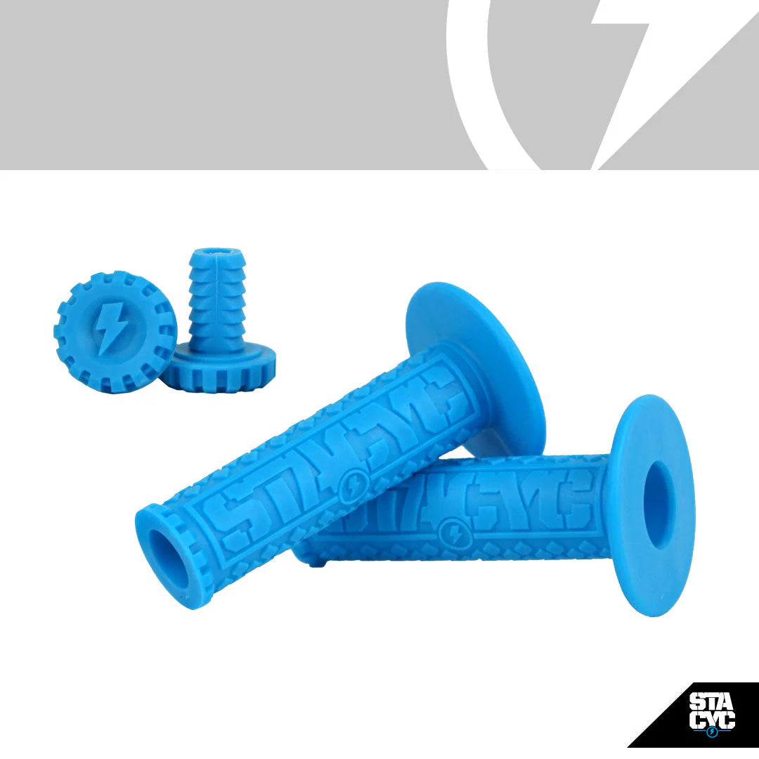 STACYC GRIPS 12E/16E 19MM - CYAN