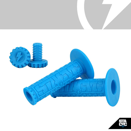 STACYC GRIPS 12E/16E 19MM - CYAN