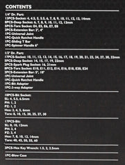 JCB 108 Piece Socket and Bit Set, Chrome Vanadium Steel | JCB-41082-5