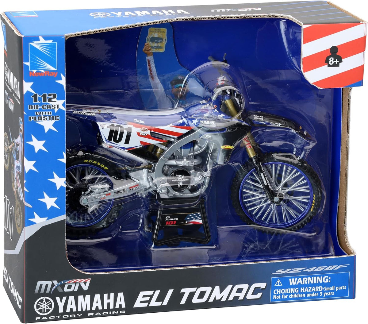 1:12 Eli Tomac Motocross of Nations #101 Yamaha YZF 450 Toy Model