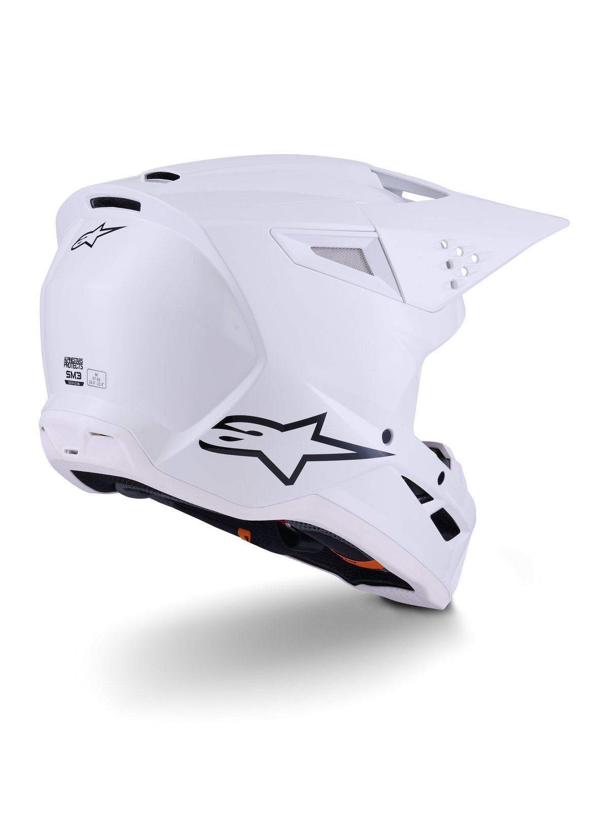 ALPINESTARS S-M3 Solid Helmet ECE 22.06 WHITE GLOSSY