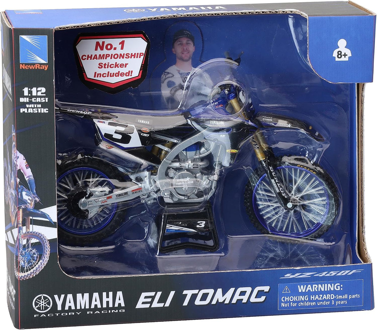 1:12 Eli Tomac #3 STAR RACING YAMAHA YZF 450 Toy Model