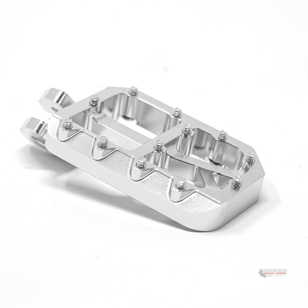 Aftermarket Wide Silver Foot Pegs For SUR RON Light Bee