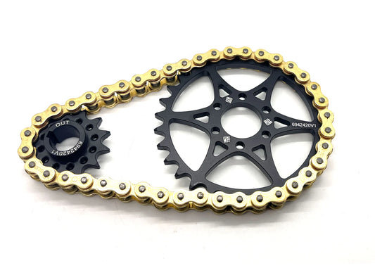 GritShift Heavy Hitter 420 Primary O-Ring Chain Drive Conversion Kit for Sur Ron, E Ride