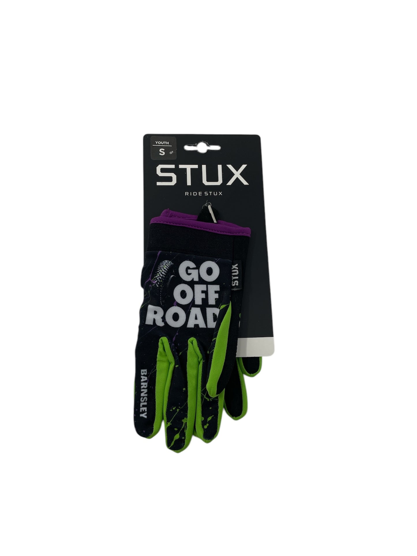 Youth STUX Go Off Road Gloves (Green/Purple)