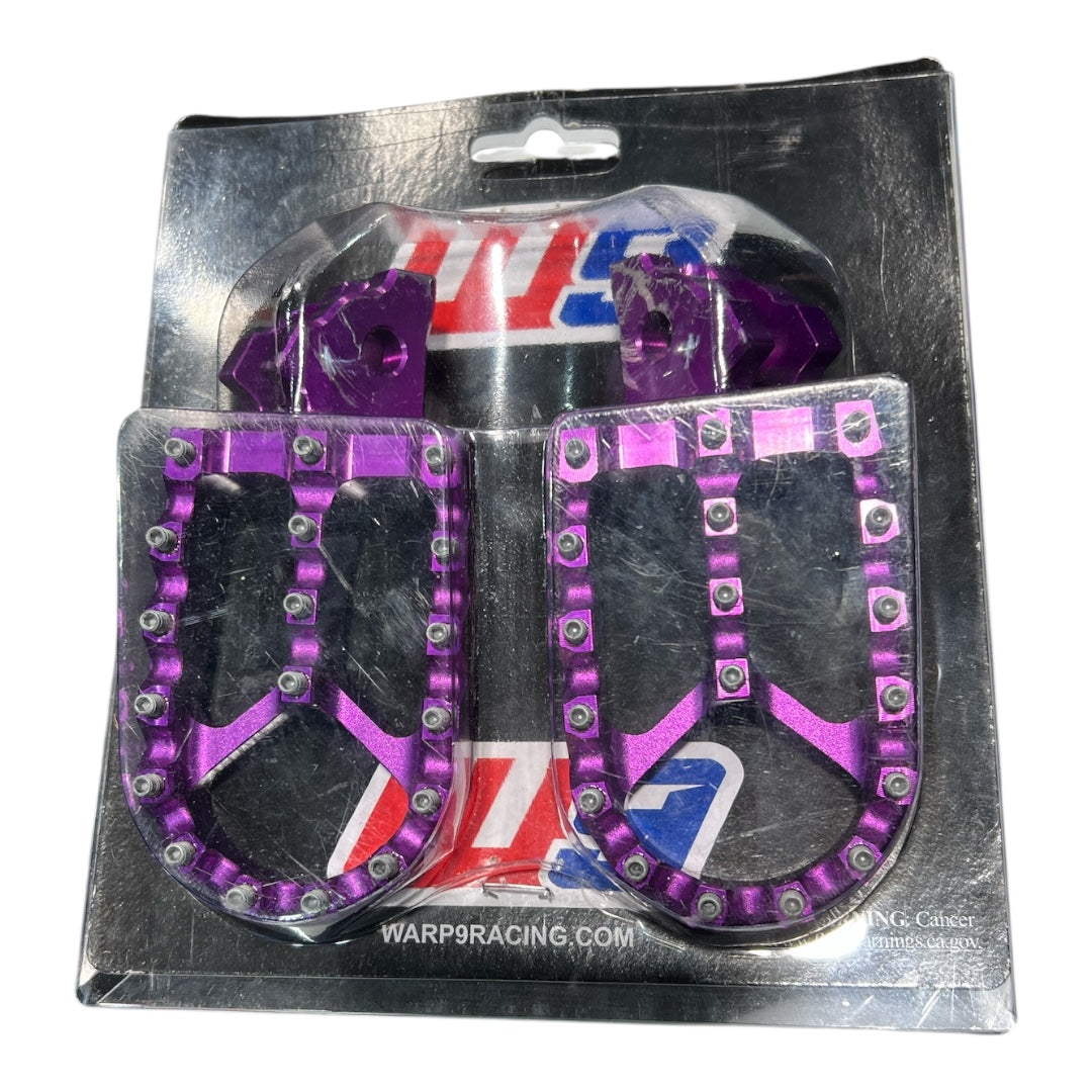 CLEARANCE WARP 9 PURPLE TALARIA FOOT PEGS - Go Off Road Barnsley