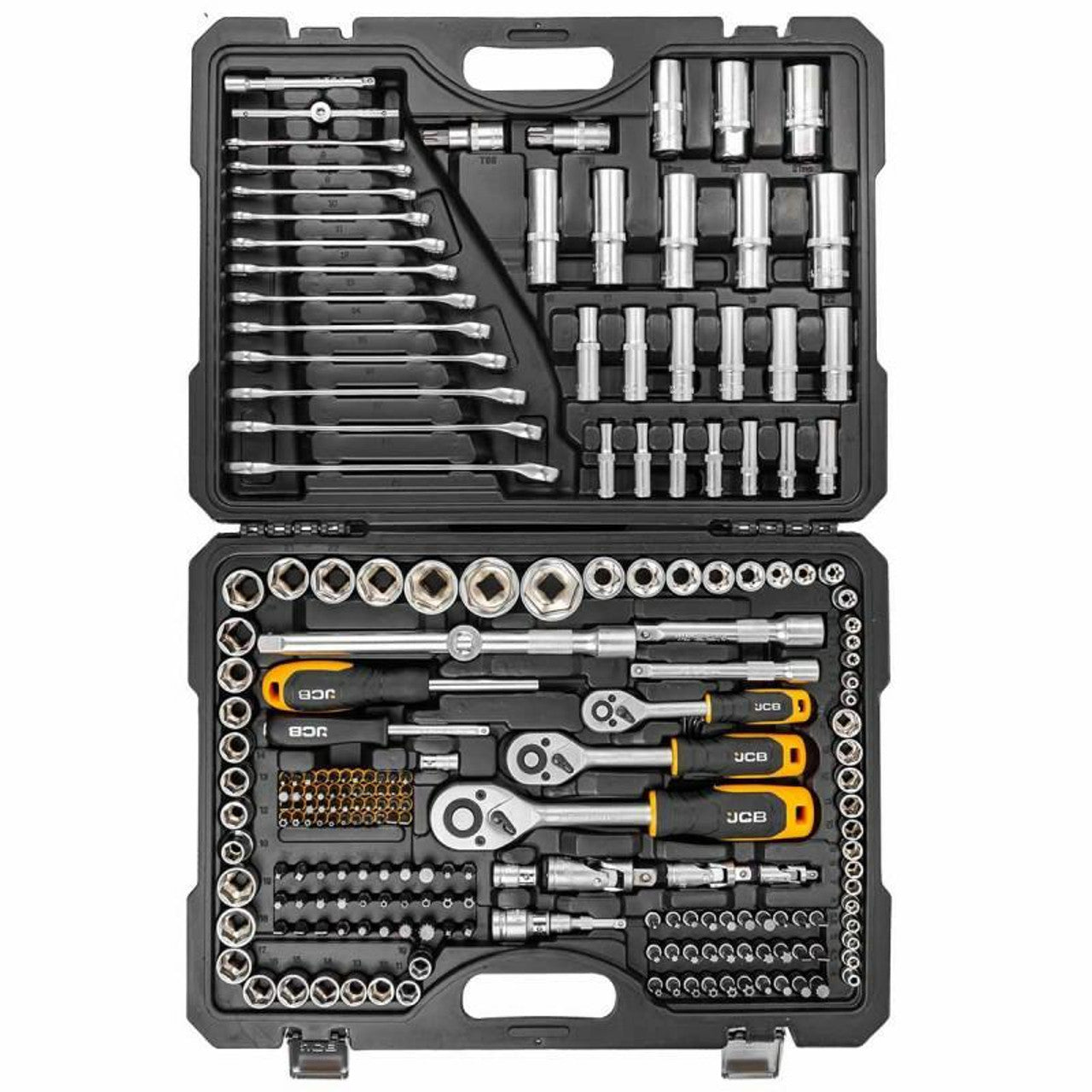 JCB 218 Piece Socket and Tool Set, 3/8'', 1/4'' and 1/2''| JCB-42182-5