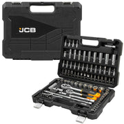 JCB 94 Piece 1/4'' and 3/8'' Socket and Bit Set, Chrome Vanadium Steel | JCB-4941-5DS