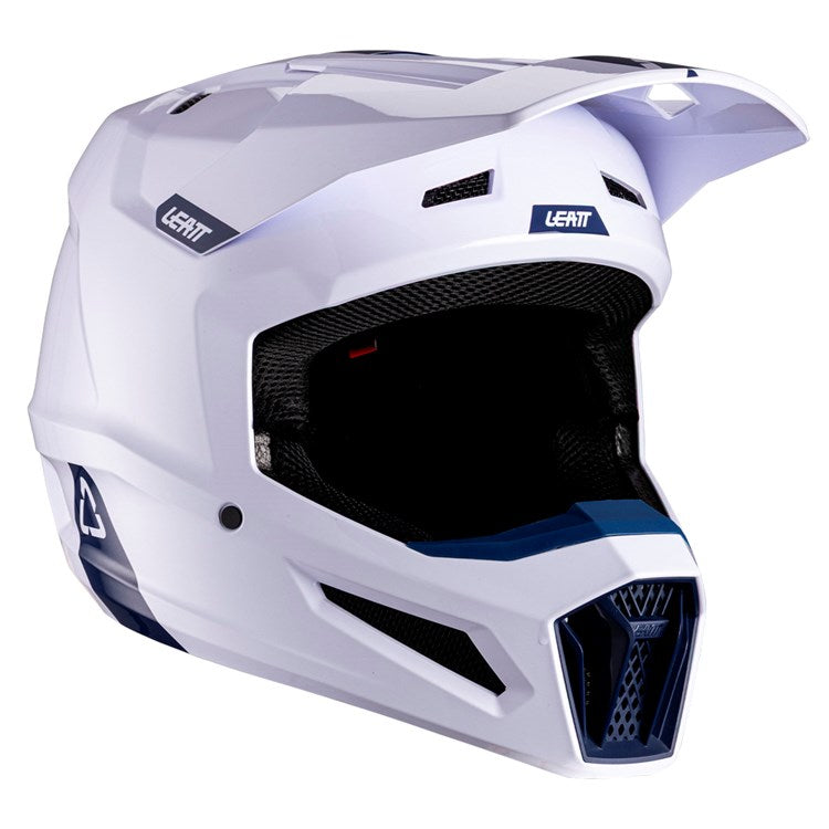 LEATT HELMET MOTO 2.5 V26 WHITE - Go Off Road Barnsley