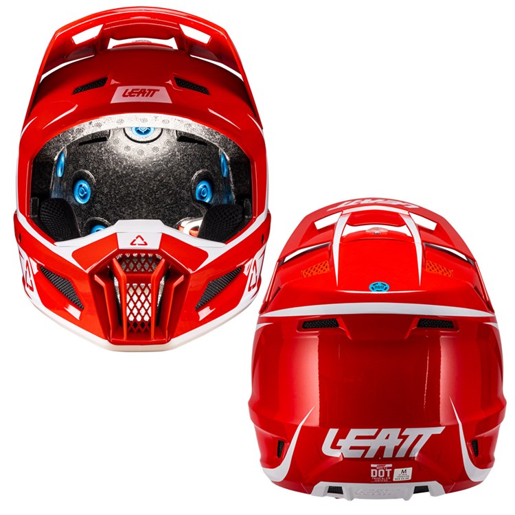 LEATT HELMET MOTO 3.5 V26 RED INCLUDES 3.5 GOGGLE