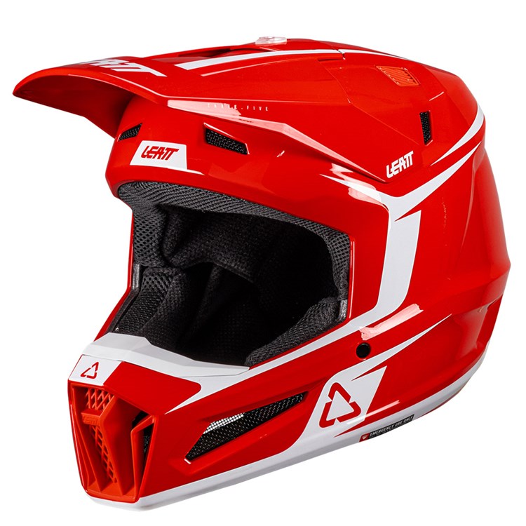 LEATT HELMET MOTO 3.5 V26 RED INCLUDES 3.5 GOGGLE