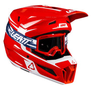 LEATT HELMET MOTO 3.5 V26 RED INCLUDES 3.5 GOGGLE