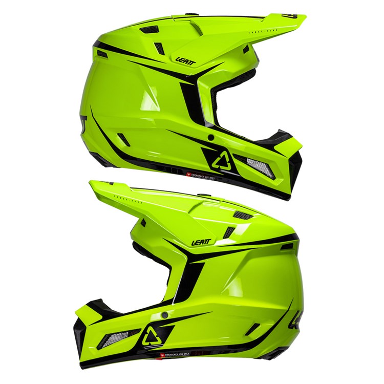 LEATT HELMET MOTO 3.5 V26 NEON YELLOW INCLUDES 3.5 GOGGLE