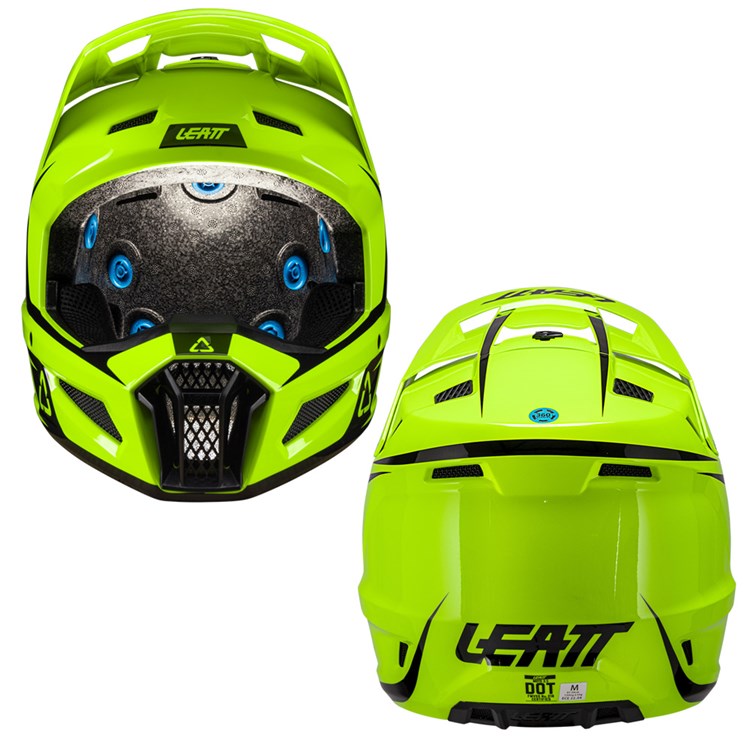 LEATT HELMET MOTO 3.5 V26 NEON YELLOW INCLUDES 3.5 GOGGLE