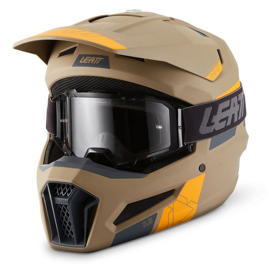 LEATT HELMET MOTO 3.5 V27 KHAKI BROWN