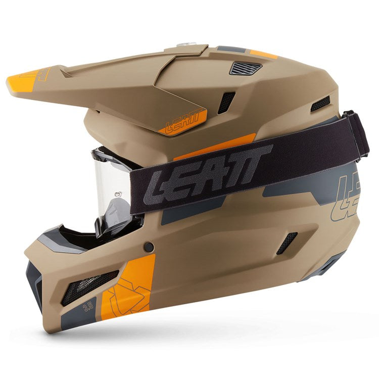 LEATT HELMET MOTO 3.5 V27 KHAKI BROWN