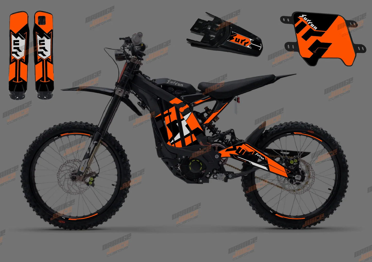 SUR RON LIGHT BEE OEM GRAPHICS KIT - ORANGE HOLOGRAPHIC