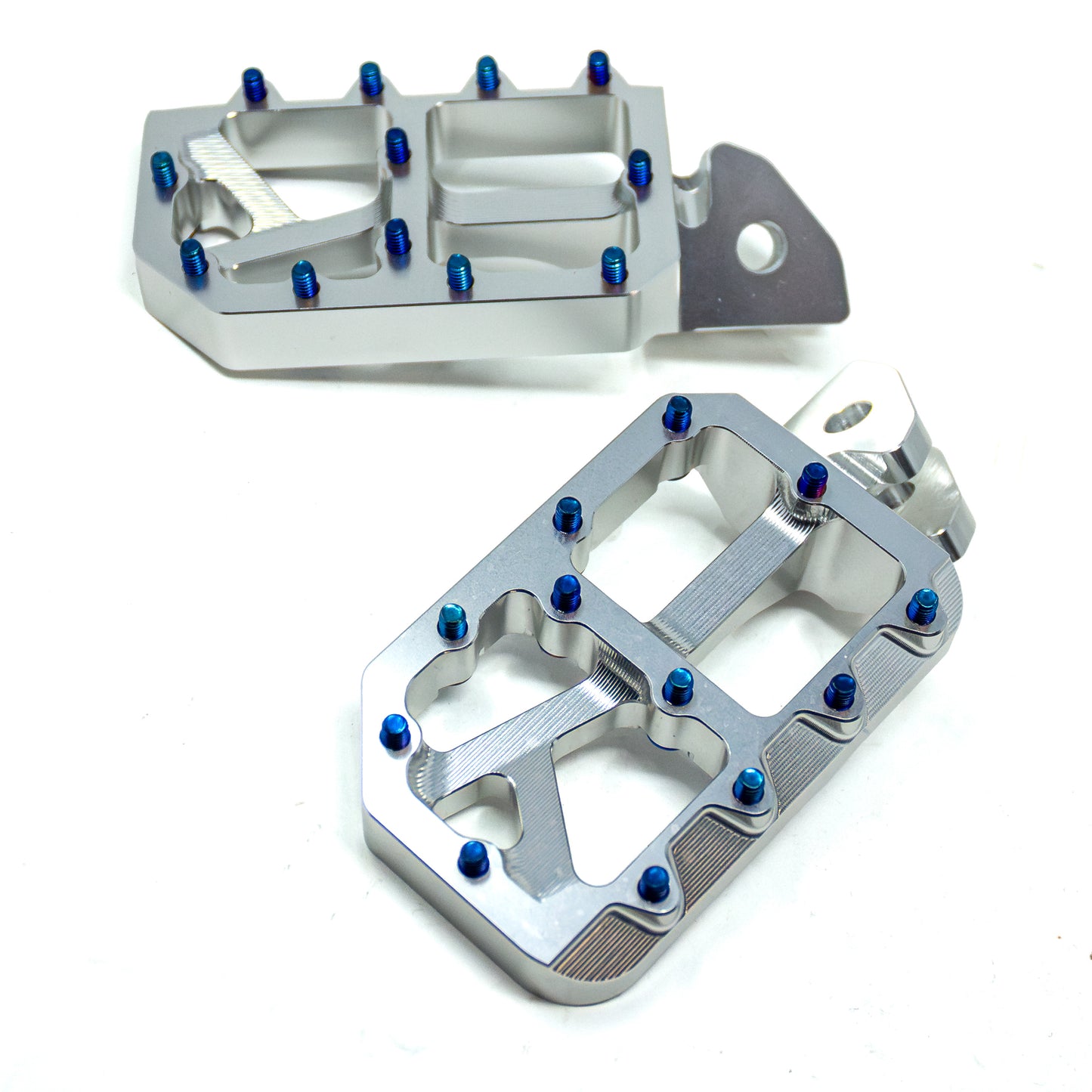 Aftermarket Wide Silver Foot Pegs For SUR RON Light Bee