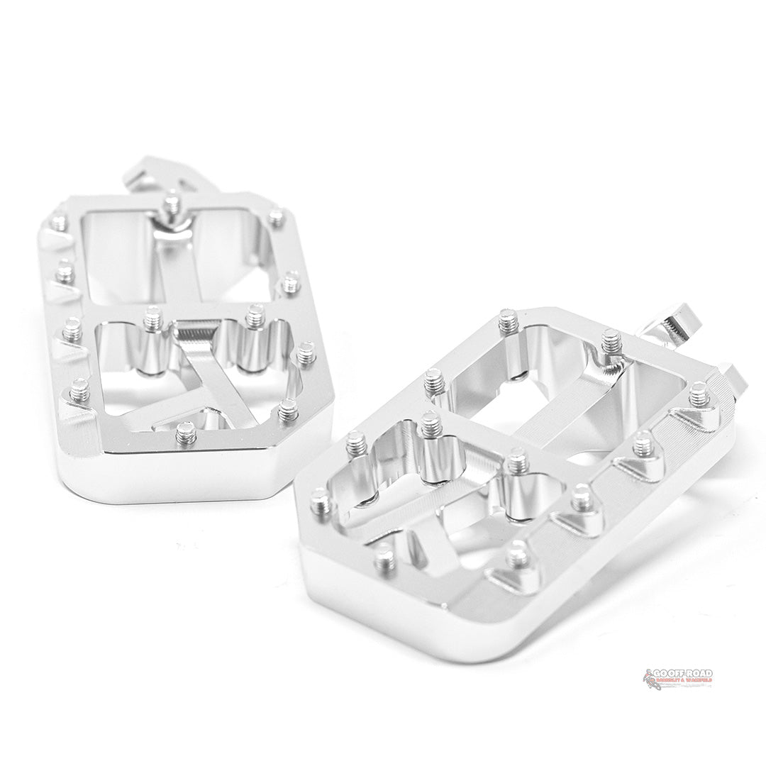 Aftermarket Wide Silver Foot Pegs For SUR RON Light Bee