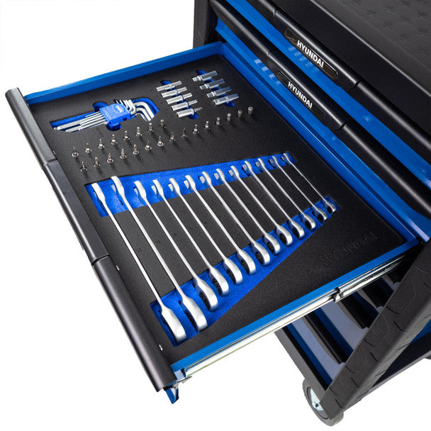 Hyundai Tool Chest 175 Piece 7 Drawer Castor Mounted Roller Cabinet | HYTC9006