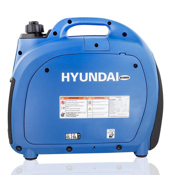 Hyundai 2000W / 2kW Petrol Inverter Generator, Pure Sine Wave Output, Portable Lightweight & Suitcase Style, Low Noise | HY2000Si