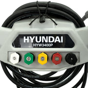 Hyundai 3400psi / 234 bar 209cc Petrol Pressure Washer, 9L/min, 10m Hose & Detergent Tank | HYW3400P