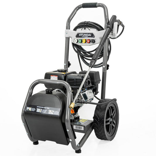 Hyundai 3400psi / 234 bar 209cc Petrol Pressure Washer, 9L/min, 10m Hose & Detergent Tank | HYW3400P