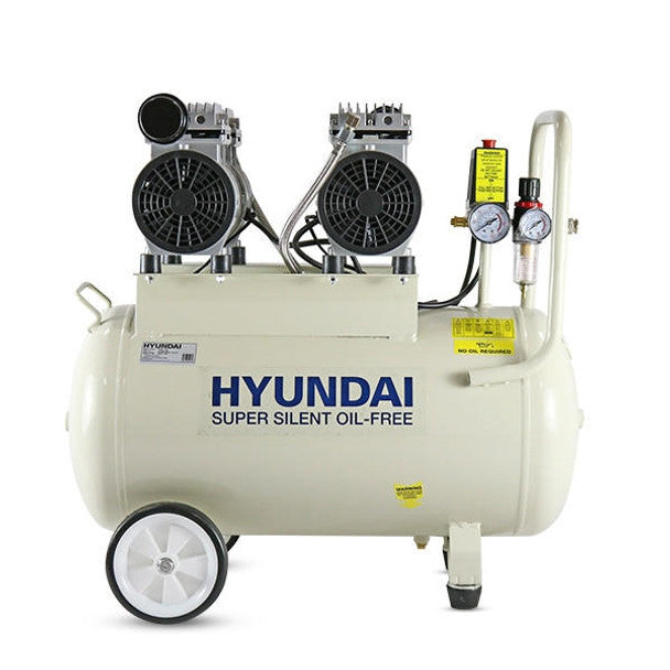 Hyundai 1500W 50L Oil Free Low Noise Portable Electric Air Compressor 11CFM 118psi | HY27550