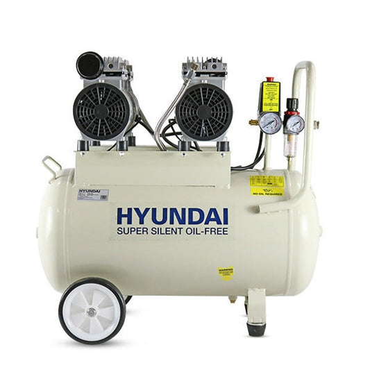 Hyundai 1500W 50L Oil Free Low Noise Portable Electric Air Compressor 11CFM 118psi | HY27550