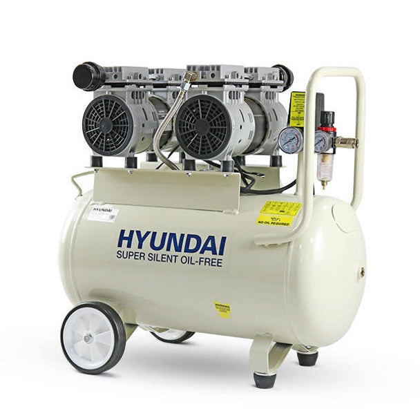 Hyundai 1500W 50L Oil Free Low Noise Portable Electric Air Compressor 11CFM 118psi | HY27550