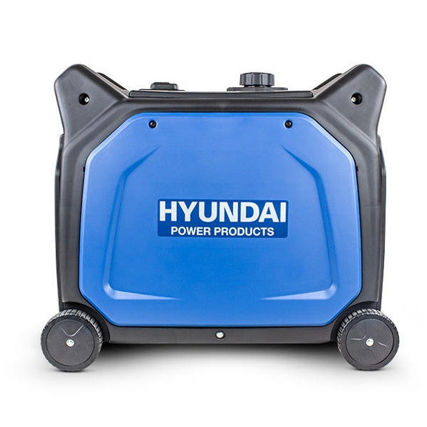 Hyundai 6600W / 6.6kW Petrol Inverter Generator, Remote Keyfob & Electric Start, Wheels & Closed Case Design, DC & USB | HY6500SEi