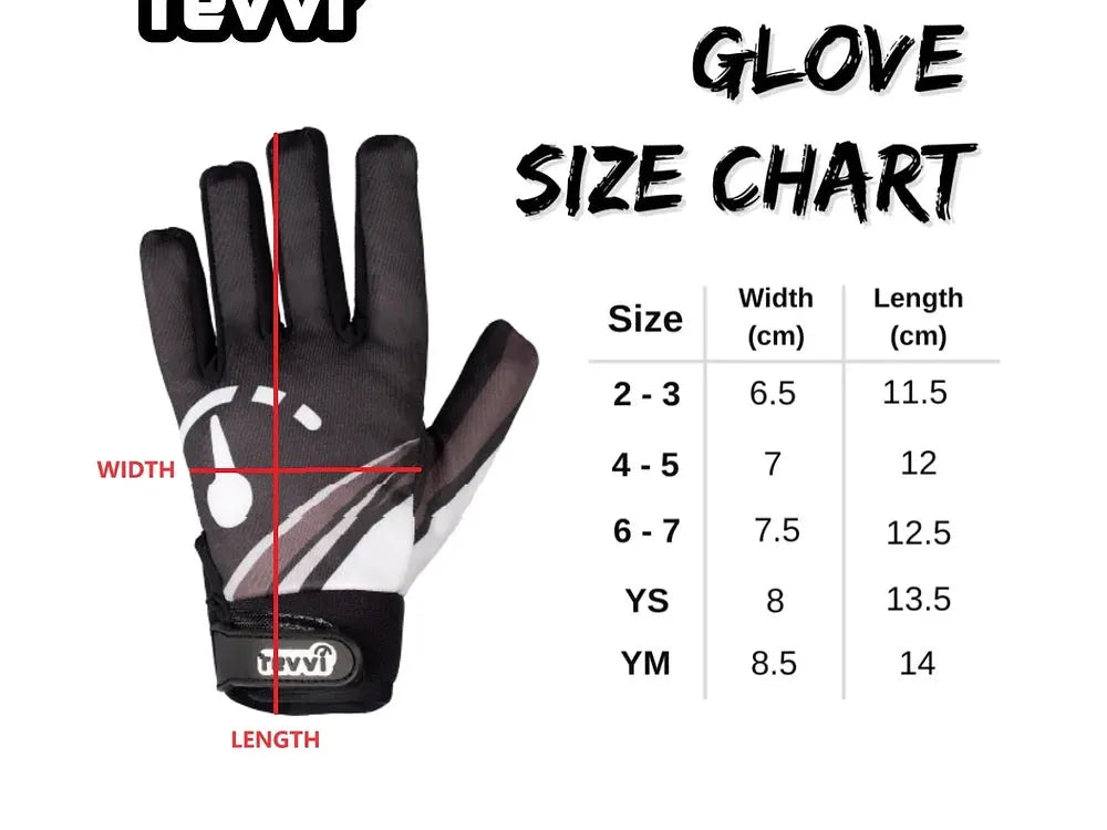 KIDS BIKE GLOVE FULL FINGER (REVVI) - Go Off Road Barnsley