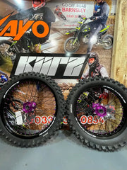 SM PRO ULTRA BEE WHEEL SET 21/18" STANDARD PURPLE/PURPLE COMBO - Go Off Road Barnsley